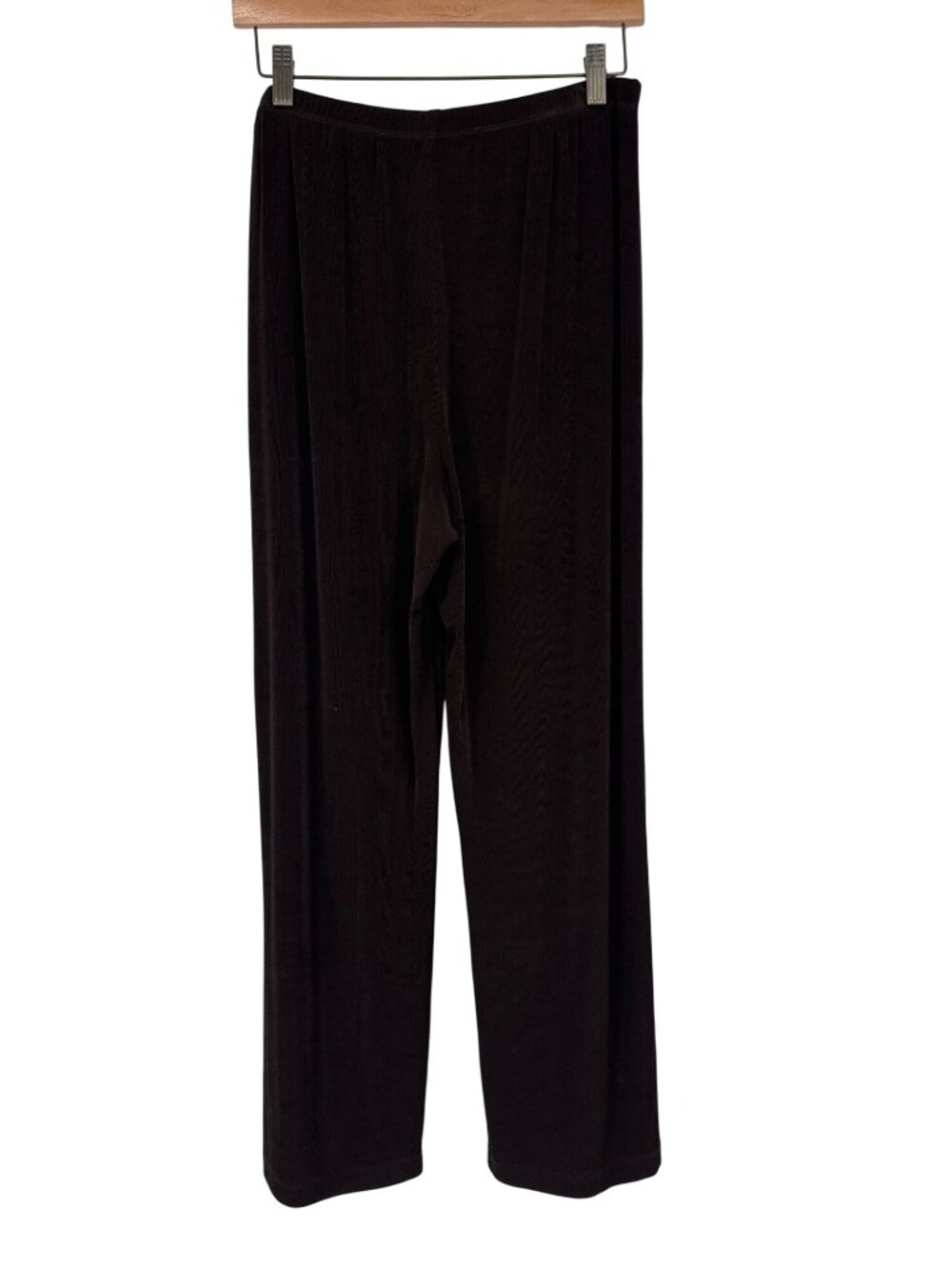 Chicos 2 Travelers Pull-On straight leg Pants Brown Stretch Size large USA - Picture 2 of 3